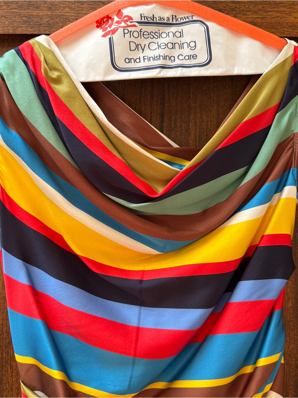 Staud Phare Dress in Multicolor Stripe - Picture 6 of 6